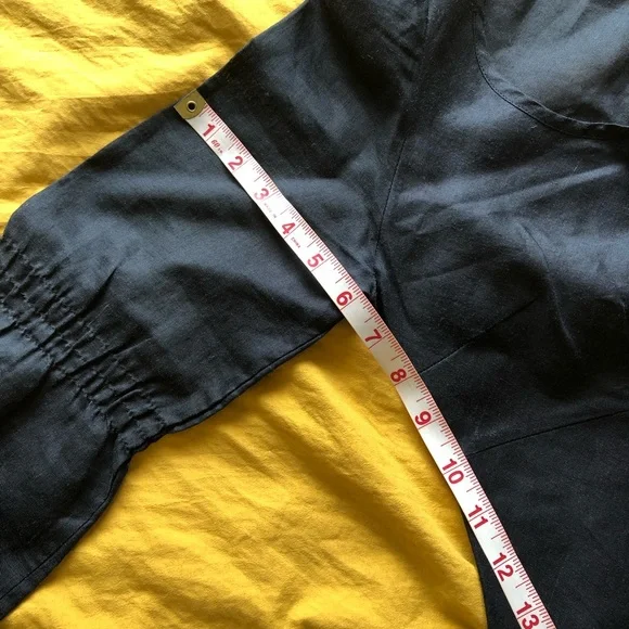 Benetton linen black dress one piece - Picture 11 of 13